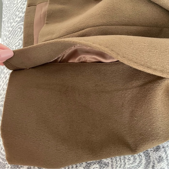 NWOT Vizoni Uomo Camel Tan Wool Coat Peacoat Single Breasted - Picture 7 of 8